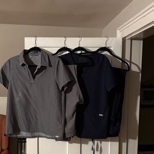 Figs Charcoal and Midnight Blue Scrubs